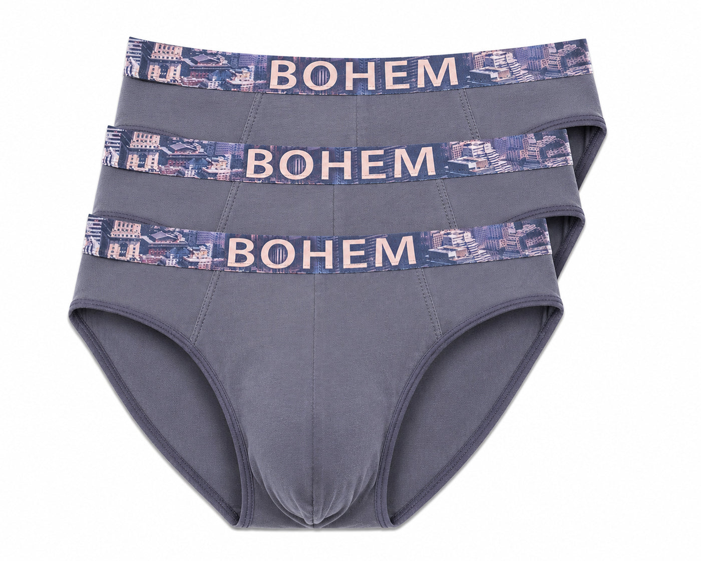 Мъжки слипове 3 бр - Графит